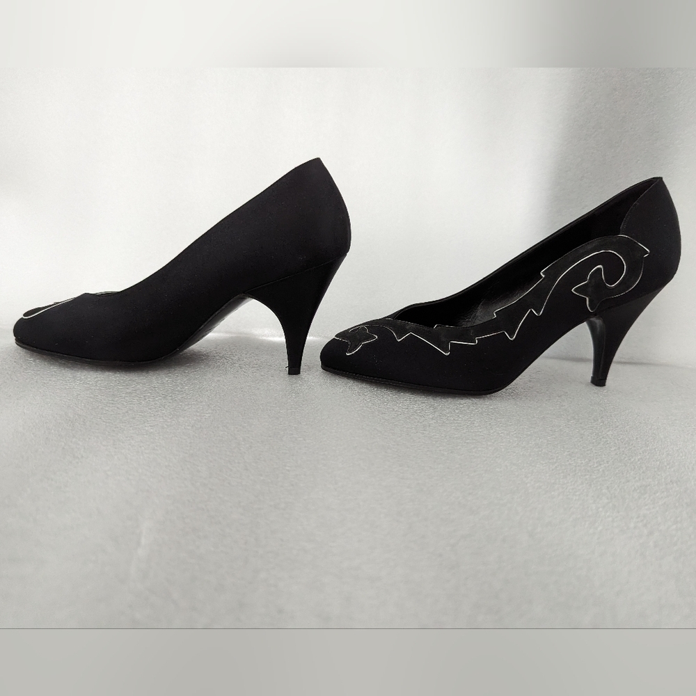 Vero Cuoio satin embroidery details heels for teens size 34 - Picture 5 of 10